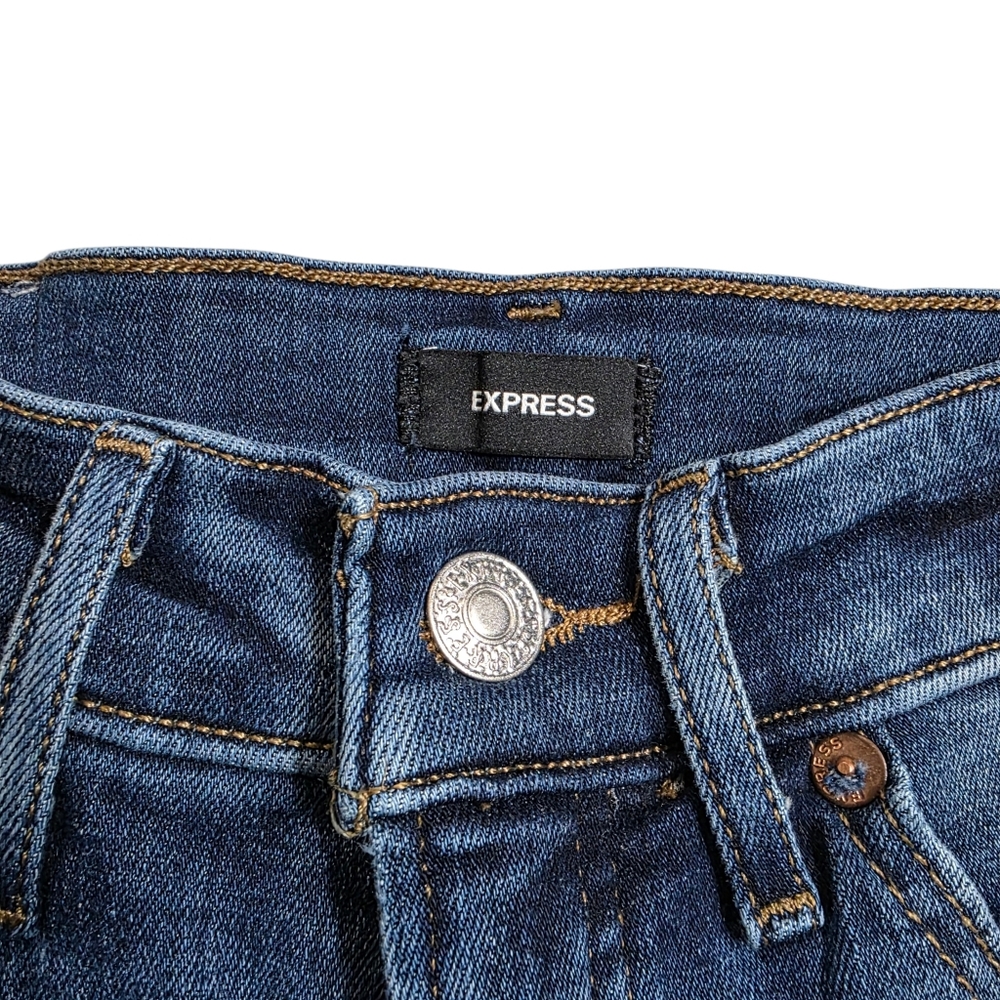Express Slim Skinny Jeans in Blue Wash Sz 2 - Picture 6 of 10